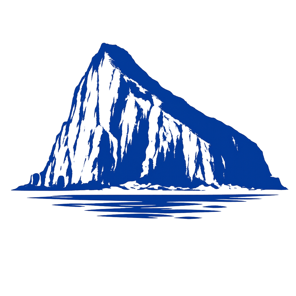 Rock of Gibraltar silhouette